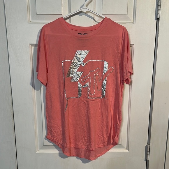 MTV Pink Tee size XXL - Picture 1 of 4
